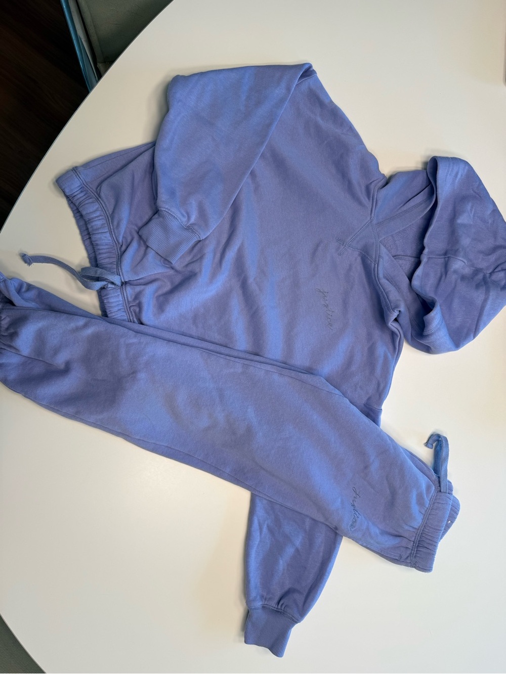 Lavender Hooded Sweatshirt and Joggers Set